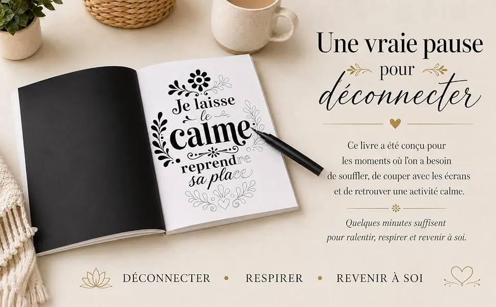 Coloriage Monochrome Détente : mise en scène du livre, visuel 3