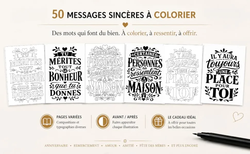 Coloriage Monochrome Juste pour Toi : mise en scène du livre, visuel 3