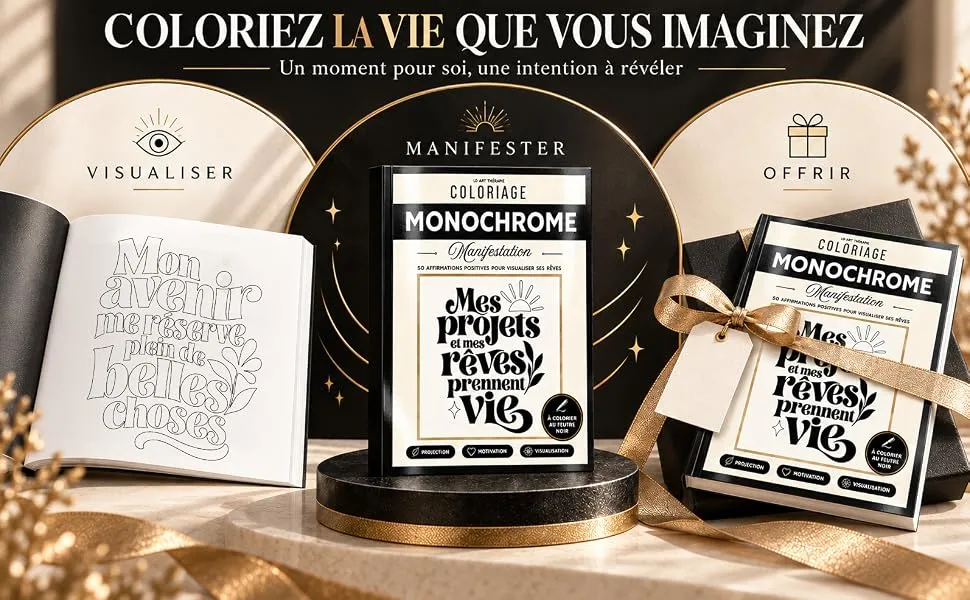Coloriage Monochrome Manifestation : mise en scène du livre, visuel 3